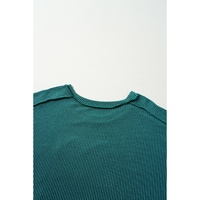 Skobeloff Merry Graphic Corded Batwing Sleeve Knit Top - L thumbnail