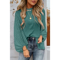 Skobeloff Swiss Dot Balloon Sleeve Loose Blouse - L thumbnail