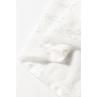 White Mesh Bow Pattern Long Sleeve Top - XL thumbnail