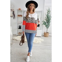 Azura Exchange Leopard Colorblock Long Sleeve Top - S thumbnail
