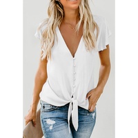 Azura Exchange Button Down Tie Top - L thumbnail