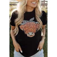 Azura Exchange Leopard Print O-Neck T-Shirt - M thumbnail
