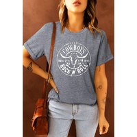 Azura Exchange Steer Head Pattern Print Short Sleeve Graphic Tee - M thumbnail