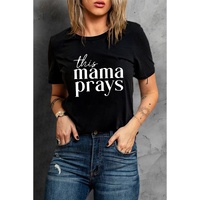 Azura Exchange Mama Prays Letters Print Plain Tee - M thumbnail