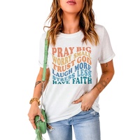 Azura Exchange Faith Inspired Words Print T-Shirt - M thumbnail