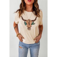 Azura Exchange Western Steer Skull Graphic Print T-Shirt - S thumbnail