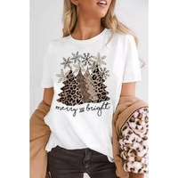Azura Exchange Leopard Christmas Tree Graphic Print T-Shirt - S thumbnail