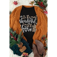 Azura Exchange Christmas Leopard Graphic Tee - 2XL thumbnail