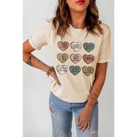 Azura Exchange Heart Shaped Letters Print Crewneck Graphic Tee - L thumbnail