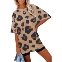 Azura Exchange Leopard Print Loose T-Shirt - S thumbnail
