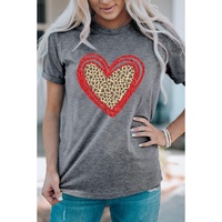 Azura Exchange Leopard Heart Graphic T-shirt - S thumbnail