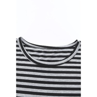 Azura Exchange Butterfly Sleeve Striped T-Shirt - L thumbnail