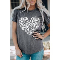 Azura Exchange Leopard Kiss Print Valentines Heart Graphic Tee - XL thumbnail