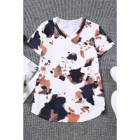 Azura Exchange Pattern Print V Neck T-Shirt - S thumbnail