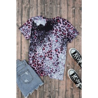 Azura Exchange Leopard Print Bleached Tee - M thumbnail