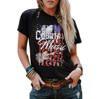 Azura Exchange American Flag Print Short Sleeve T-Shirt - XL thumbnail