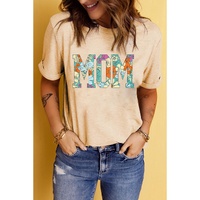 Azura Exchange Floral Letter Print T Shirt - S thumbnail