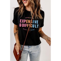 Black EXPENSIVE&DIFFICULT Graphic Tee - XL thumbnail