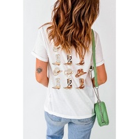 Azura Exchange Double-Side Cowboy Hat & Boots Graphic Tee - S thumbnail