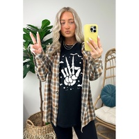Azura Exchange Halloween Bat & Skeleton Hand Graphic Tee - M thumbnail
