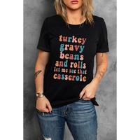 Black Food Lovers Slogan Graphic T Shirt - XL thumbnail