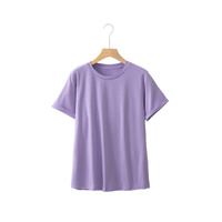 Wisteria Casual Plain Crew Neck Tee - 2XL thumbnail