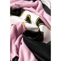 Pink Stripe Color Block Number 22 Print Game Day Loose Long Sleeve Top - L thumbnail