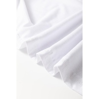 White Faux Two Piece Floral Long Sleeve Patchwork Tee - XL thumbnail