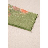 Fern Green Faux Two Piece Floral Long Sleeve Patchwork Tee - L thumbnail