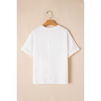 White Lucky Tinsel Graphic St Patrick Fashion Tee - L thumbnail
