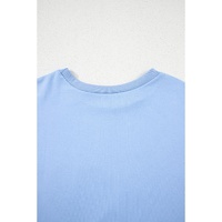 Myosotis Loose Half Sleeve Hi Low Hem T Shirt - L thumbnail