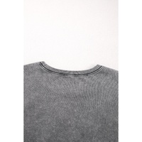 Philippine Gray Mineral Wash Half Sleeve Boyfriend Vintage T Shirt - L thumbnail