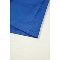Real Teal American Flag Pattern Crewneck Tee - L thumbnail