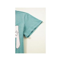 Sea Green MAMA Printed Mineral Wash Crewneck T Shirt - L thumbnail