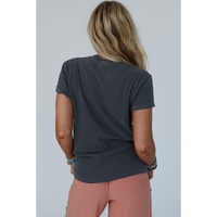 Dark Grey RISE WITH THE SUN Western Fashion Graphic Tee - L thumbnail