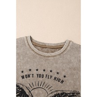 Parchment AMERICA FREE BIRD Vintage Graphic Mineral Washed Tee - M thumbnail