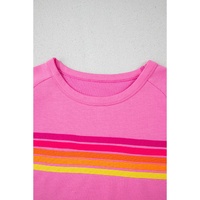 Bonbon Striped Patch Front Casual Tee - 2XL thumbnail