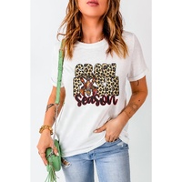 White Crawfish Season Leopard Letter Graphic Tee - 2XL thumbnail