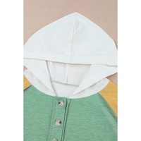 Azura Exchange Button Accent Colorblock Hoodie - S thumbnail