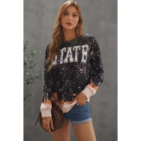 Black Bleached Sweatshirt - M thumbnail