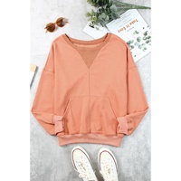 Azura Exchange Kangaroo Pocket Drop Shoulder Sweatshirt - M thumbnail