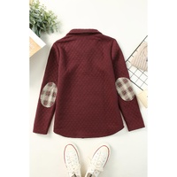 Azura Exchange Geometric Texture Plaid Trim Sweatshirt - 2XL thumbnail