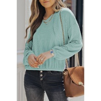 Azura Exchange Loose Fit Ribbed V Neck Hoodie - L thumbnail