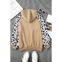 Azura Exchange Leopard Bishop Sleeve Hooded Sweatshirt - S thumbnail