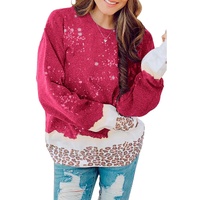 Azura Exchange Leopard Bleached Pullover Sweatshirt - M thumbnail