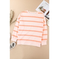 Azura Exchange Drop Shoulder Pullover Sweatshirt with Striped Pattern - XL thumbnail