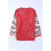 Azura Exchange Leopard Print Sweatshirt with Tie Dye Design - S thumbnail