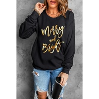 Azura Exchange Merry & Bright Print Sweatshirt - S thumbnail