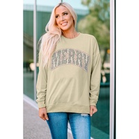 Azura Exchange MERRY Leopard Print Long Sleeve Graphic Sweatshirt - S thumbnail