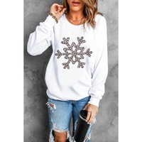 Azura Exchange Leopard Snowflake Pullover Sweatshirt - 2XL thumbnail